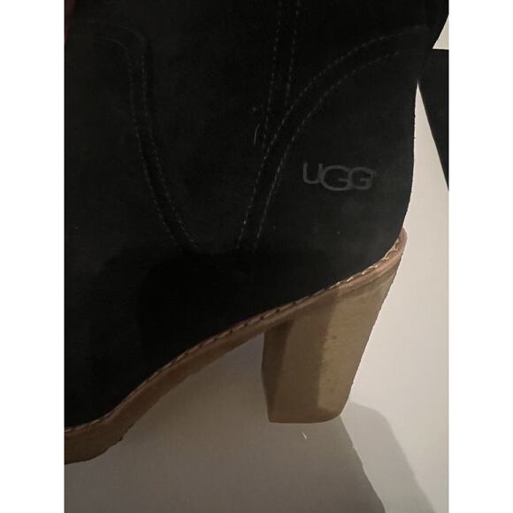 UGG suede boots, heeled Josie Convertible fold over or wear Up Sz 6 -heel 3” - Picture 4 of 10